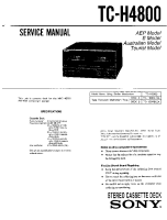 Sony TC-H4800 - Service Manual 